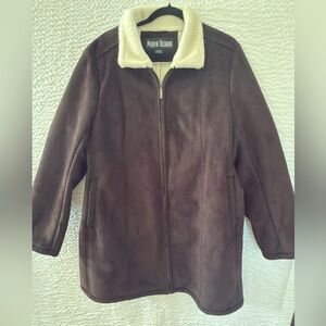 Marvin Richards Suede Dark Brown XL leather fleece lined & trim Western Jacket